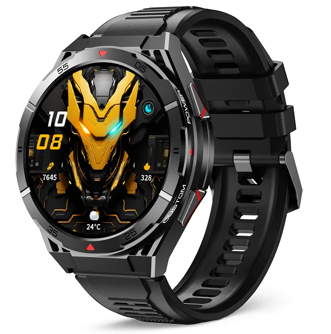 Chytré hodinky Veluxeo Fusion s GPS a bluetooth voláním černé se silikonovým řemínkem