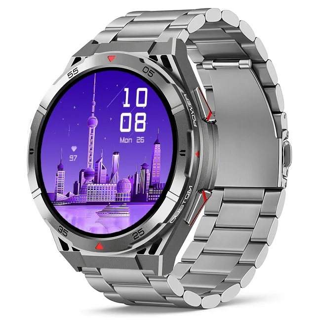 Chytré hodinky Veluxeo Fusion s GPS a bluetooth voláním šedé s ocelovým řemínkem