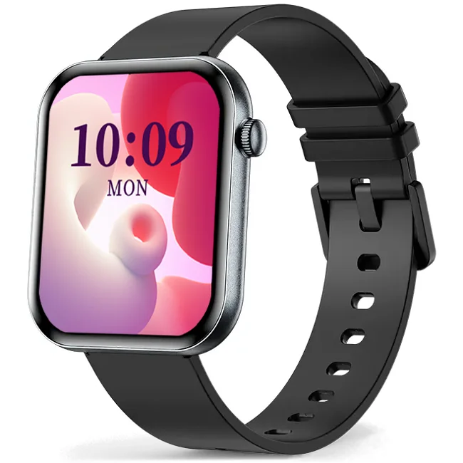 Chytré hodinky Veluxeo Mono s bluetooth voláním černé se silikonovým řemínkem