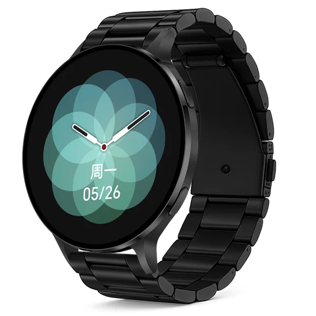 Chytré hodinky Veluxeo Ringo s bluetooth voláním černé s ocelovým řemínkem