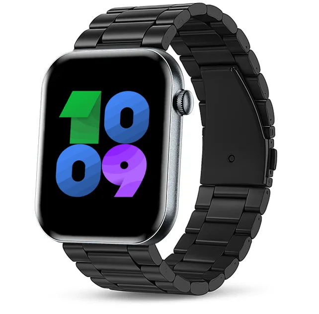 Chytré hodinky Veluxeo Mono s bluetooth voláním černé s ocelovým řemínkem