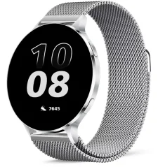 Chytré hodinky Veluxeo Ringo s bluetooth voláním stříbrné s milánským tahem