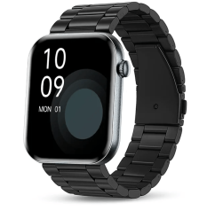 Chytré hodinky Veluxeo Mono s bluetooth voláním černé s ocelovým řemínkem