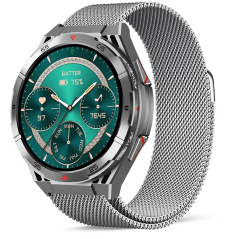 Chytré hodinky Veluxeo Fusion s GPS a bluetooth voláním šedé s milánským tahem