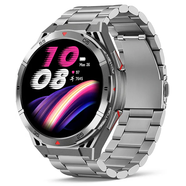 Chytré hodinky Veluxeo Fusion s GPS a bluetooth voláním šedé s ocelovým řemínkem