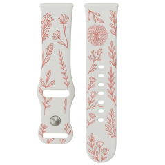 Silikonový řemínek bílo-růžový 20MM